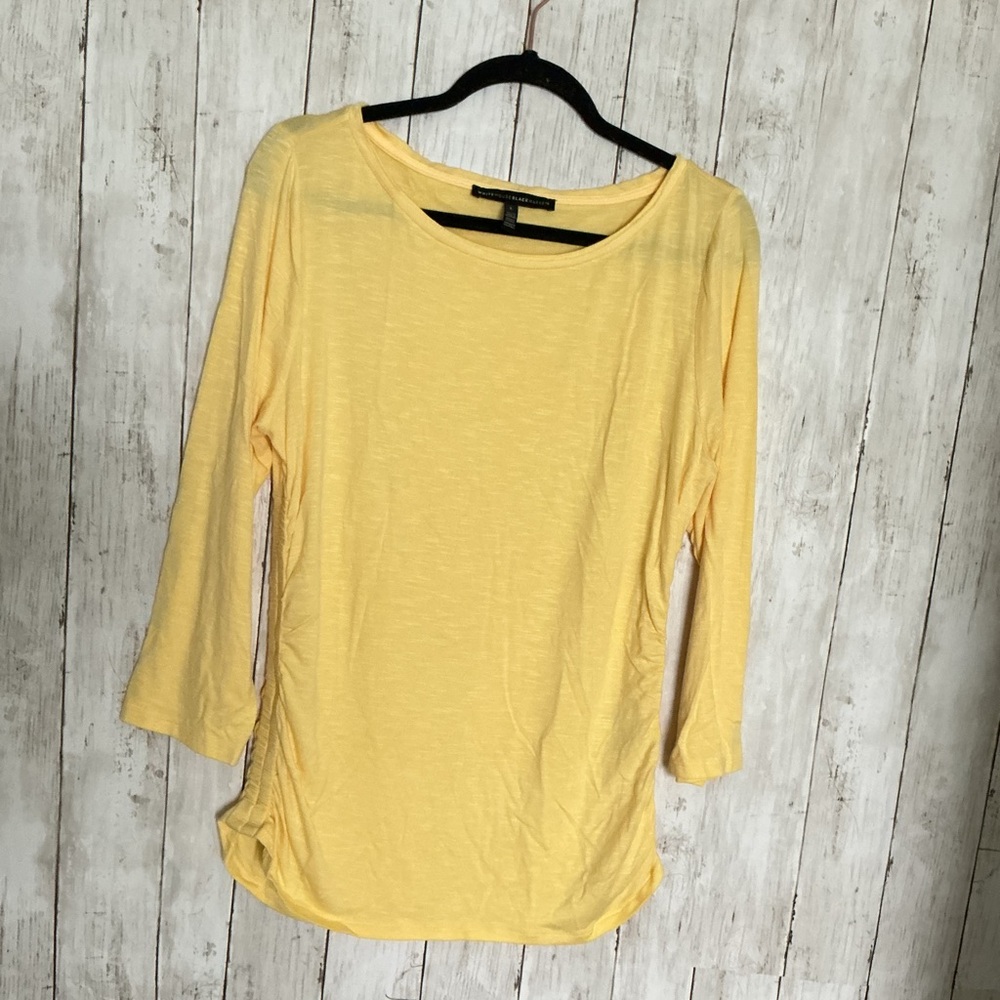 White House Black Market Sunny Yellow Long Sleeve Tee